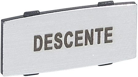 Legrand 024337 Osmoz вставк. узкая алюм. "DESCENTE" надпись