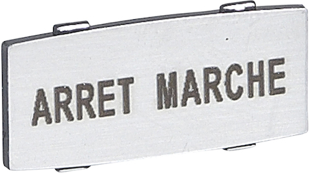 Legrand 024342 Osmoz вставк. узкая алюм. "ARRET - MARCHE" надпись