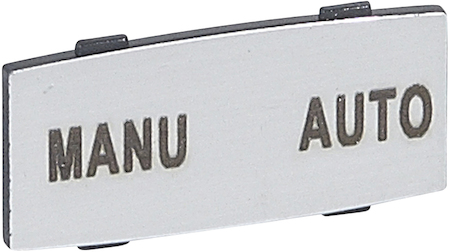Legrand 024343 Osmoz вставк. узкая алюм. "MANU -AUTO" надпись