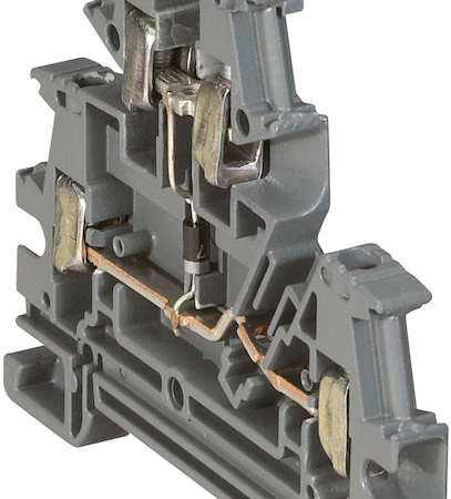 Legrand 037155 Клемма 4х6, 2 яруса, с диодом