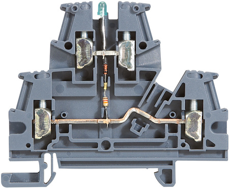 Legrand 037156 Клемма 4х6, 2 яруса, светодиод
