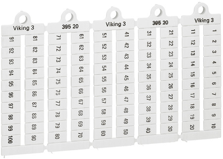 Legrand 039520 VikingМарк.пласт.6мм1-100 гор.