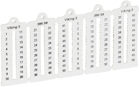Legrand 039559 Vik. Марк.пласт.5мм 1-50 верт.