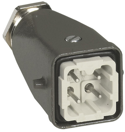 Legrand 053140 Каб.вилка, мет,верт. 10А 3К+З