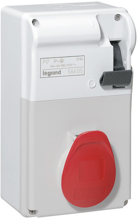 Legrand 056605 P17Щит с блок. 16А 3К+З 380В IP44