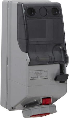 Legrand 056666 P17Щит.5мод. с блок. 16А 3К+H+З 380В IP66