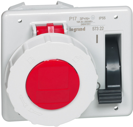 Legrand 057322 Розетка встр.с блок. 16А 3К+Н+З 380В IP67
