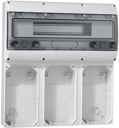 Legrand 057706 P17Осн.щит.18мод. для 3 лиц.пан. 220х125 IP66