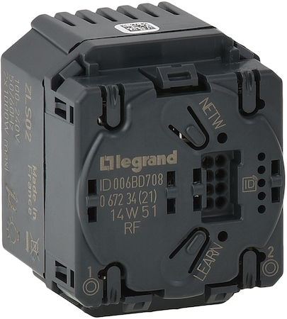 Legrand 067234 Выключатель 2х1000Вт Радио инд