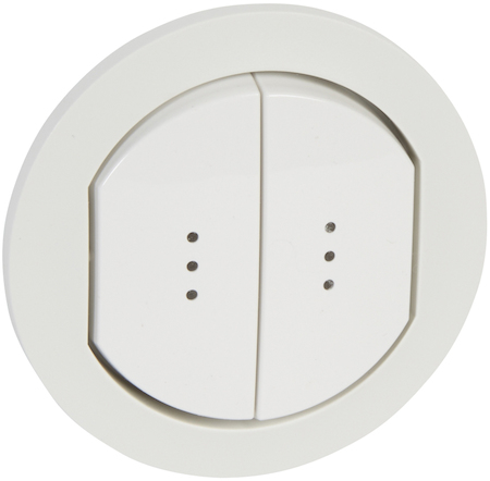 Legrand 067804 CLNклав 2хВыкл подсв IP44 бел.