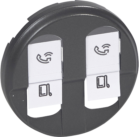 Legrand 067952 CLN2 Накл. розетки 2хRJ45 Граф