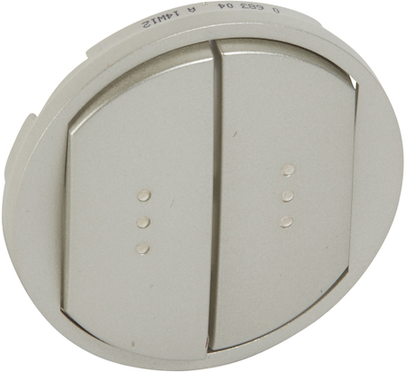Legrand 068304 Панель лиц 2-выкл инд ТИТН CLN