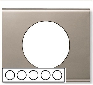 Legrand 069120 Рамка 5п Никель Велюр CLN