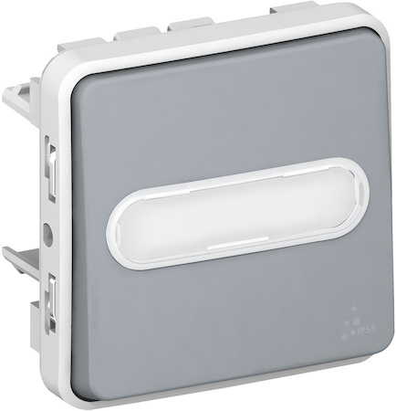 Legrand 069543 PlexoКн.10A НО с этик серый