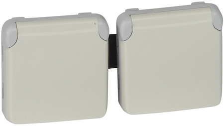 Legrand 069642 PlexoР.2К+Зфр/б.ст.бел.2п.гор.