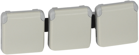 Legrand 069644 PlexoР.2К+Зфр/б.ст.бел.3п.гор.