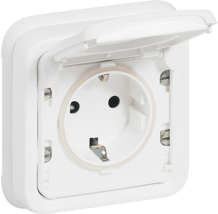 Legrand 070772 Plexo, роз 2К+З, нем.16А, бел.
