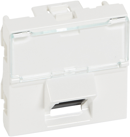 Legrand 076501 MOSAIC RJ45 UTP Кат.5 2мод 45°