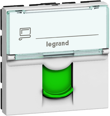 Legrand 076522 MOSAIC RJ45 FTP кат6 зел.шт