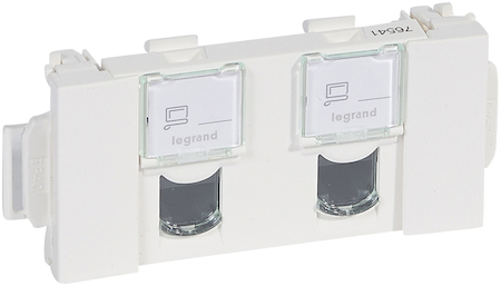 Legrand 076541 MOSAIC 2хRJ45 UTP кат5е 4 мод