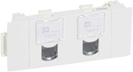Legrand 076542 MOSAIC 2хRJ45 FTP кат5е 4 мод