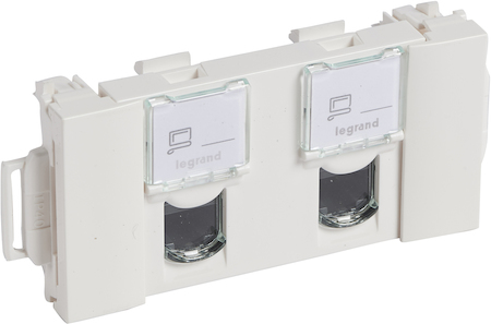 Legrand 076544 MOSAIC 2хRJ45 UTP кат6 4 мод 