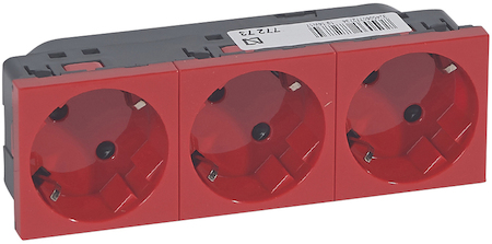 Legrand 077273 Роз. 3х2к+З Нем.Ст. 45 (Крас.)