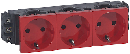 Legrand 077613 Msc Роз. 6м 3Х2К+З н.ст.красн.