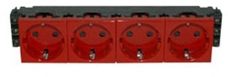 Legrand 077614 Msc Роз. 8м 4Х2К+З н.ст.красн.