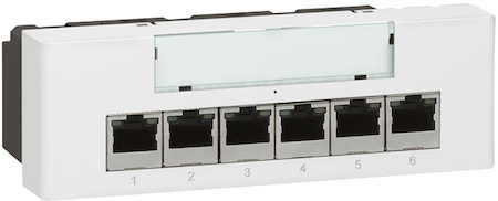 Legrand 077901 Msc Комм. 6+1RJ45, Poe