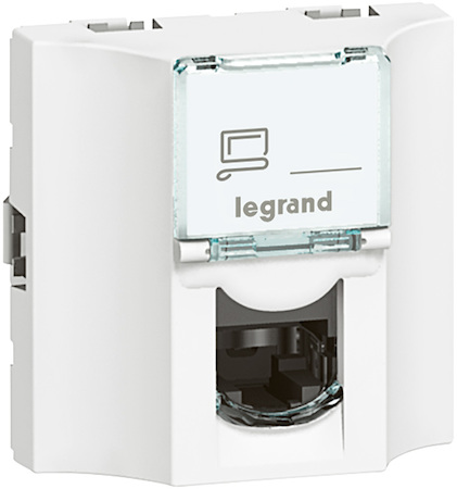 Legrand 078620 MOSAIC RJ45 прох. к.5е UTP бел