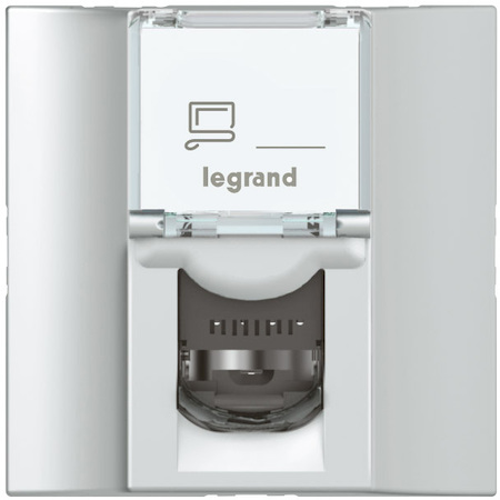 Legrand 078629 MOSAIC RJ45 прох к.6А STP алюм