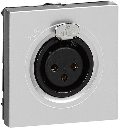 Legrand 079255 Mosaic розетка XLR 2М алю