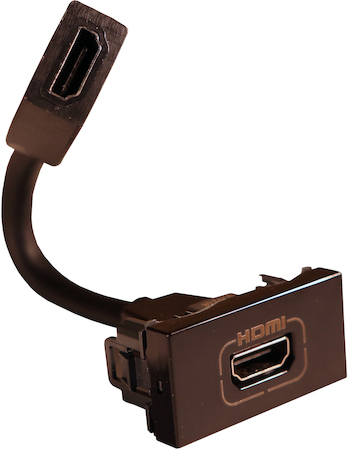 Legrand 079368 Mosaic Роз. HDMI 1модуль черн.