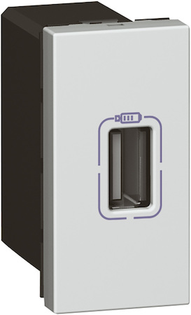 Legrand 079391 USB роз. д/зарядки одинар. Алю