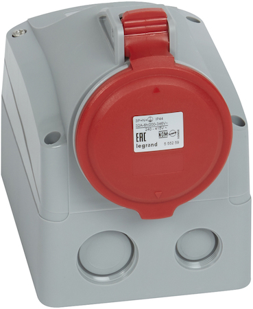 Legrand 090162 Розетка накладная - 32 А - 3К+H+З - 380 В - IP 44