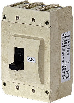Legrand 1036310 Выкл. авт. ВА06-36-341850-00УХЛ3 250А, 660В с РП10-15 со схемой распайки, аналогично ВА50-41-145250