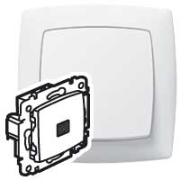 Legrand 774026 Переключатель 2напр подсв БЕЛ SUNO