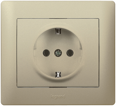 Legrand 771462 G.Life Р.2К+З,titanium,Л.п.