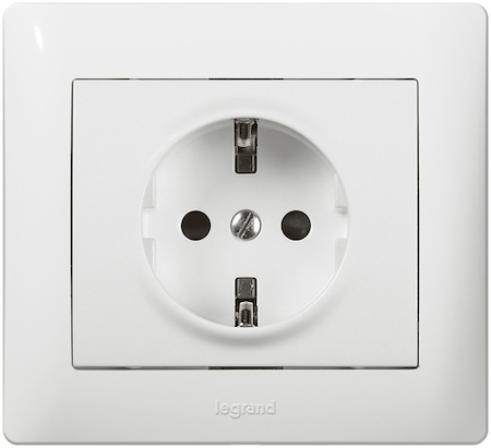 Legrand 771062 GLРоз.2К+З,white лиц. пан.