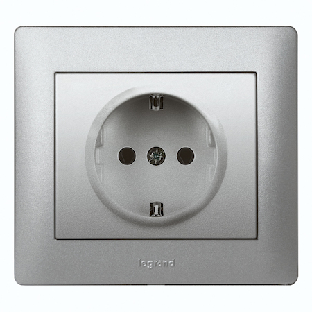 Legrand 771364 G.Life Роз.2К+З,alum.шт.,с кр.