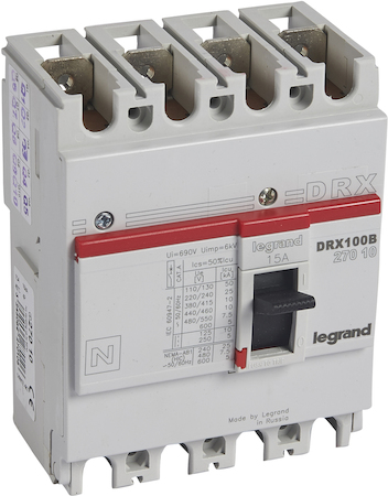 Legrand 027010 DRX125 MT 15A 4П 10KA