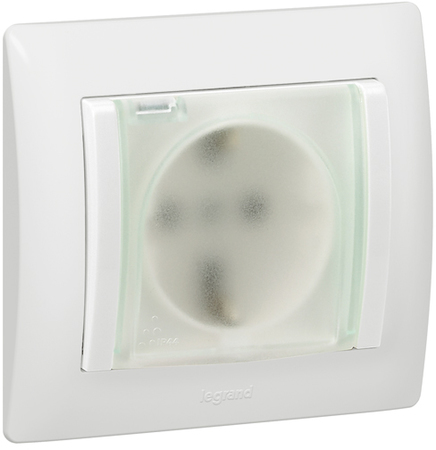 Legrand 771027 GL Розетка нем.ст.IP44 авт.кл.