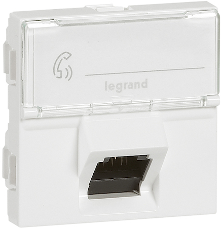 Legrand 076509 MOSAIC RJ45UTP 6a 2М 45° белая