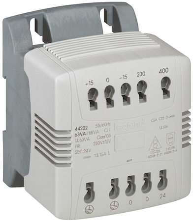 Legrand 044201 Транс.Одноф.230/400-24V 40Ва