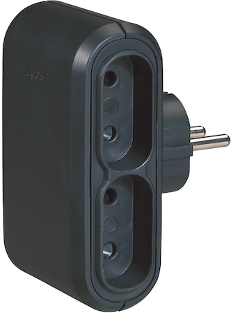 Legrand 050651 Розетка 4X2P черная