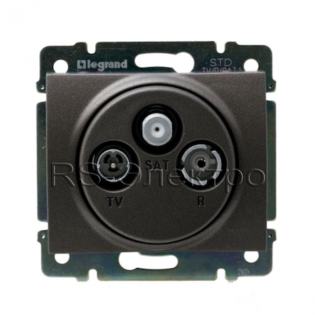 Legrand 696828 Розетка Galea TV FM Sat, d.br