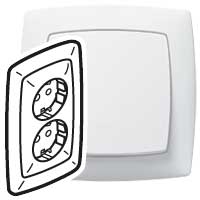 Legrand 774028 Розетка 2X2К+З шт БЕЛ SUNO