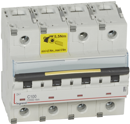 Legrand 409363 Авт.вкл.DX3 4П C100A 10kA/16kA