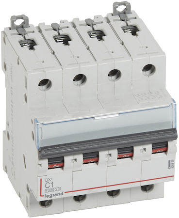 Legrand 409329 Авт.выкл.DX3 4П C1A 10kA/16kA